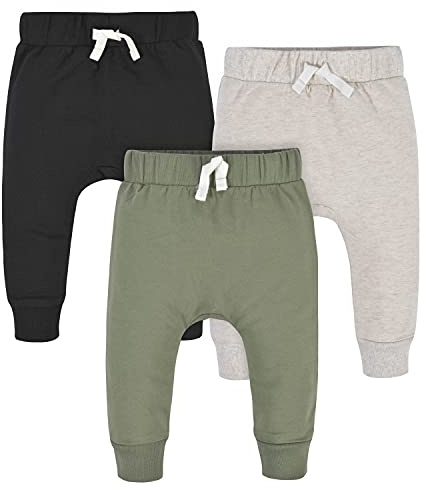 Gerber - Paquete de 3 pantalones deportivos para niños pequeños