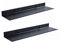 AJINGELA An der Wand montiert Schwimmend Metall Regale Ledge, Schwarz Badezimmer Regal Wandhalterung Regale Platzeinsparung Rostfest Extra stark Schwebende Regale Lagerregal (2 pcs, 60CM)