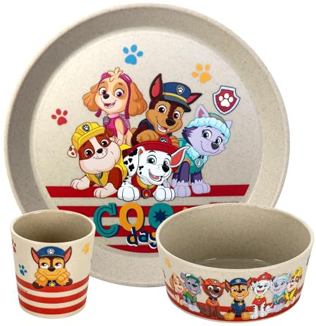Koziol Set de vaisselle pour enfants Connect Paw Patrol 3 pcs., plastique, Organic Sand