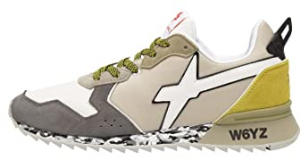 w6yz Adulto Jet-M.-Sneakers in Tessuto Tecnico e Suede, Antracite 43