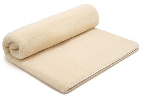 Coperta Lana Merinos 140x200 cm - Morbida e Traspirante in 100% Lana di Pecora Merino - Soffice e Grande - Peso 1100 g/m2
