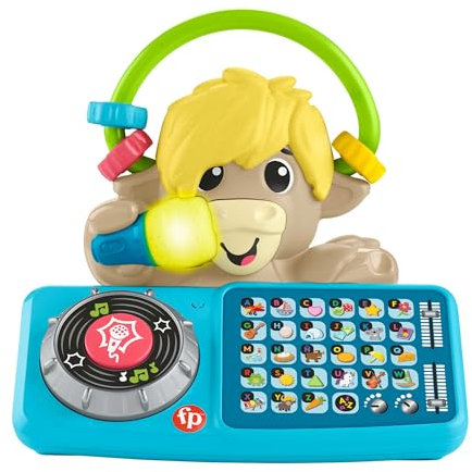 Fisher-Price Banda Animal A to Z Yak, Juguete de Aprendizaje para bebés y niños y niñas pequeños con música y Luces interactivas para niños y niñas a Partir de 9 Meses, Castellano, HYK92