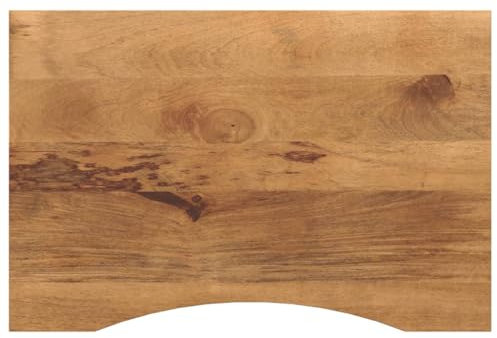 vidaXL Skrivbordsskiva med kurva 80x60x2,5 cm massivt grovt mangoträ