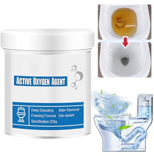Toilet Active Oxygen Agent, detergente extra forte, detergente per WC, schiuma di scarico, agente di ossigeno attivo, detergente per tubi, schiuma per scarico, 250 g