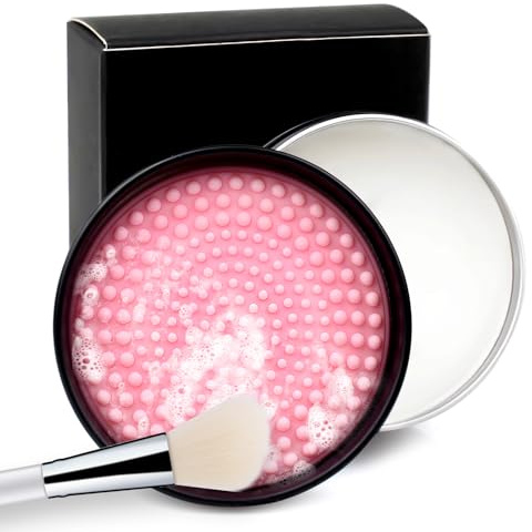 Makeup Brush Clean Set,Paint Brush Soap,Contains 50g Solid Soap Cleanser & 1 Pcs Silicone Pad,Easy to Clean Blenders,Brushes,Paint Brush,Removes Shadow Color Cosmetic Colors for Daily Use Travel Set