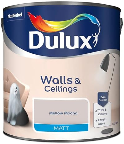 Mellow Mocha Walls & Ceilings Matt Emulsion Paint 2.5L – Smooth Creamy Finish, Quick Dry, Low VOC, Easy Application for Interior Walls & Ceilings