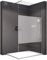 BERNSTEIN Duschwand 100x200 cm ESG Glas 8mm Walk-In Duschabtrennung EX101 Milchglas Streifen Glas-Duschwand Dusche Duschtrennwand