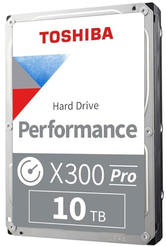 Toshiba HDWR11AXZSTA X300 - Hard disk interno da 10 TB, 7200 giri/min, SATA 6 Gb/s, 256 MB di cache 3,5