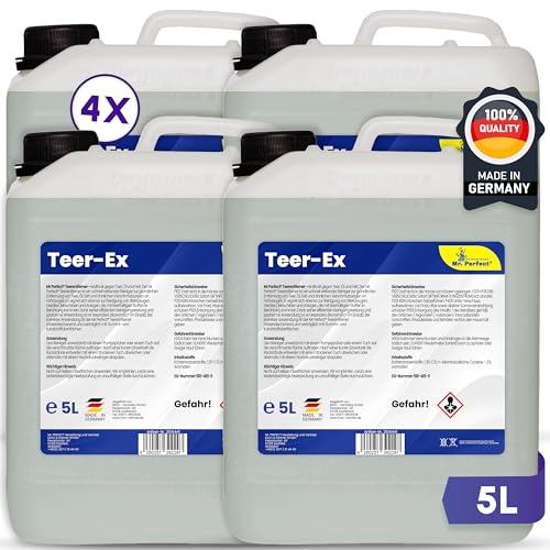 Mr. Perfect® Goudron EX, Dissolvant bitume et goudron pour voiture et outils - 4 x 5 Litres