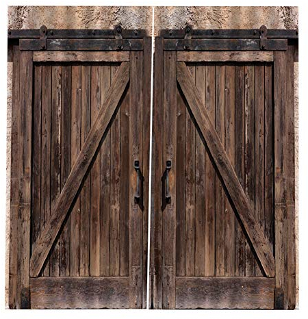 Vorhang, Holzt¨¹r Stil Wohnzimmer Schlafzimmer Fenster Verdunkelung Vollschatten Druckvorhang 170 * 200 cm(170 * 200cm)