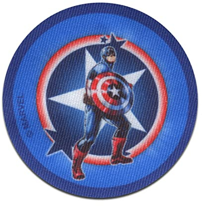 Marvel Avengers Captain America Comic Stern - Aufnäher, Bügelbild, Aufbügler, Applikationen, Patches, Flicken, zum aufbügeln, Größe: 6,3 x 6,3 cm