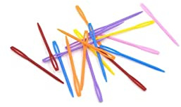 Agujas para coser a mano de plástico y ojo grande, para manualidades de costura de lana y bricolaje, para niños con total seguridad, con una longitud de 9 cm (30 unidades multicolor)