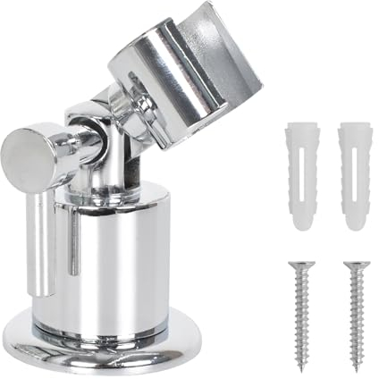 Duschkopfhalterung Zinklegierung Verstellbare Duschhalterung 180 Grad Duschkopf Halterungen Brausehalter mit Schrauben für Dusche Badezimmer Handdusche Halterung