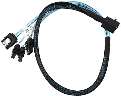 Hztuang Cable Interno Mini SAS una SATA, SFF-8643 una SATA Salida hacia Adelante Compatible con el Disco Duro del Controlador (1,6 Pies)