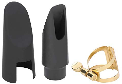 Kit d'embout de saxophone soprano, capuchon de fixation de ligature, instrument de musique, noir mat, adapté aux joueurs professionnels et aux étudiants
