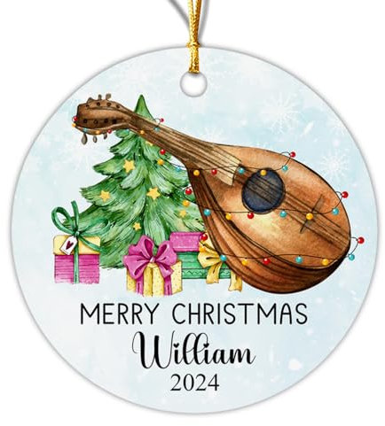 Mandolino Decorazione In Porcellana Ciondolo Decorazioni Per Albero Di Natale Con Cordino Etichette Regalo Ceramica Ciondoli Decorazione Albero Di Natale