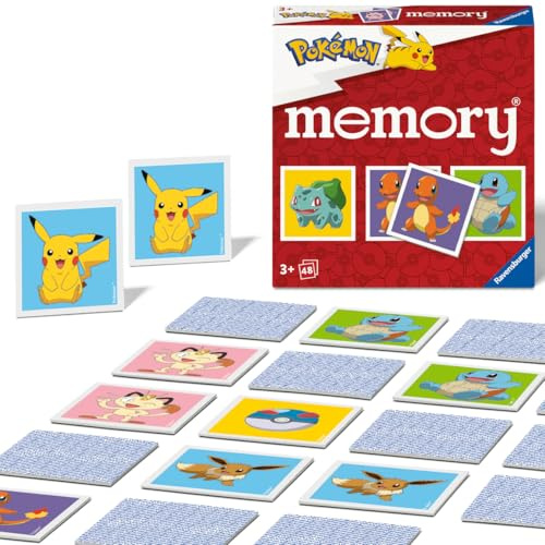 Ravensburger Pokemon Mini Memory Game for Kids Age 3 Years Up - 2 to 6 Players