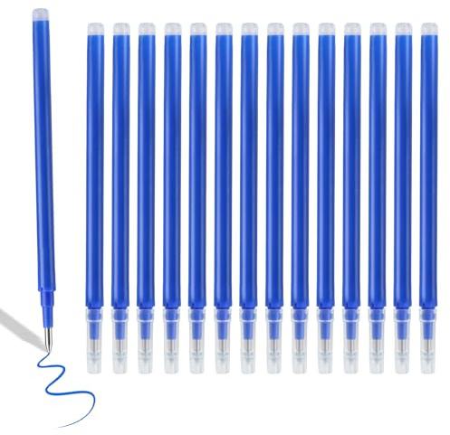 14PCS Recharge Stylo pour Pilot FriXion, Cartouche Bleue 0,7 mm Effaçables | Rechange Effaçable pour Pilot FriXion 0,7 Bleu Ball Clicker et Eberhard Faber pour L'école Quotidienne, Stylos à Gel Mines