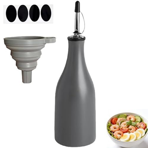 FDDU 300 ml Botella Dispensadora Aceite con Embudo, Vinagreras y Aceiteras de Mesa, Aceitera de Cerámica 300ml, para el Almacenamiento de Vinagre de Aceite, Jarabe de Café, Líquido