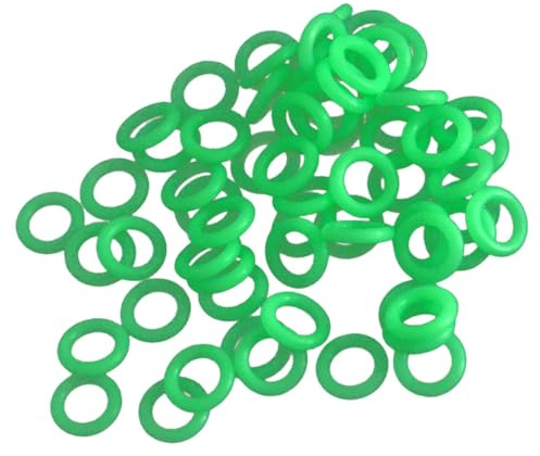 Veemoon Anillos para Clavos de Tienda de Campaña Verdes 100 Piezas Anillos de Silicona Fluorescentes para Exterior para Camping y Senderismo Accesorios para Estacas de Tienda