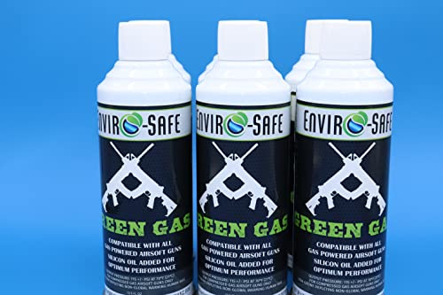 Green Gas for Airsoft BB, Pistol, Hand Gun, Rifle, 13.5 oz. Cans, 6 Pack 13.5 fl oz. Each