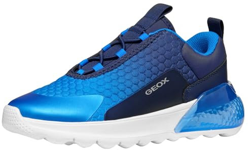 Geox J ACTIVART ILLUMINUS Sneaker, Navy/Sky, 29 EU