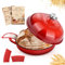 NZQXJXZ Cocotte en Fonte Émaillée, 26cm Cocotte Panier de Levage de Pain Banneton, Batterie de Cuisine Robuste pour Braiser Ragoûts Rôtir Pain, Couvercle Relief