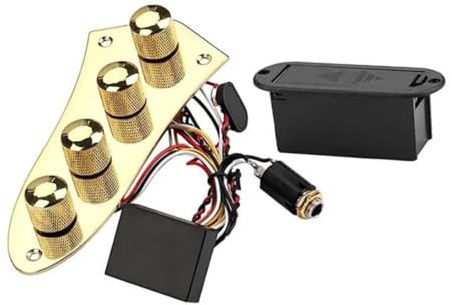 Gitarrledningar X7AC Fyrvägs förkopplad kontrollkortskabelhärva Ersättningstillbehör för gitarr