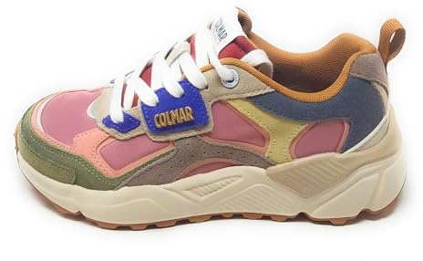 Colmar Originals Garner Flashy 126 Sneaker Rosa e Multicolore,Suola in Gomma Bianca,Scarpa Modello Donna (Rose-Multicolor, Sistema Taglie Calzature EU, Adulto, Numero, Media, 38)