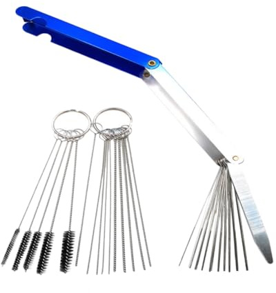 Abaodam Brush and Cleaner Kit 3 Sets with Cleaning Needles and Brushes for Motorcycle and Atv Carburettor Maintenance and Throttle Body Cleaning Tools