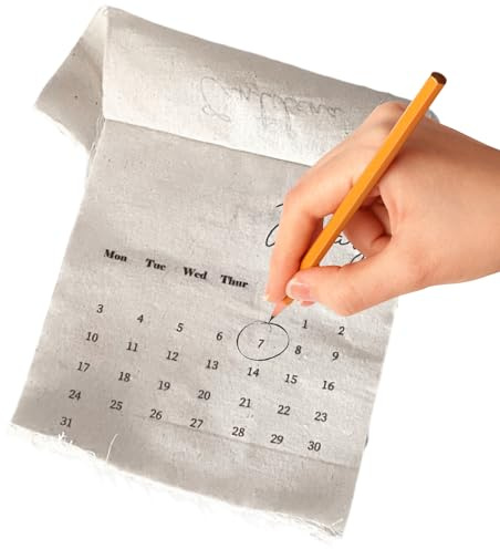 Calendario decorativo da parete – Organizer da 7,87 pollici in tessuto | Calendario sospeso 2026 – Design elegante per soggiorno, camera da letto, ufficio, dormitorio per studenti per pianificare in