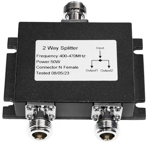 Fumei UHF 400-470MHz 2 Way Micro-Strip Power Splitter 2 Way Cavity Power Divider with N Female connectors (Micro-Strip)