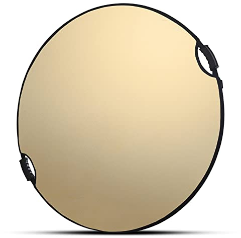 Walimex pro Réflecteur Pliable 5 en 1 Wavy Comfort Ø 107 cm, Set de 4 Couleurs et diffuseur, réflecteur Pop-up Rond, Compact et léger, avec Deux poignées Confortables, Sac Inclus, pour Studio et