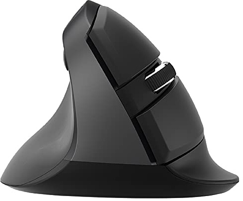 J-Tech Digital Ergonomic Left Hand Mouse with Wireless Connection, AA Battery, 2.4GHz Nano Transceiver, 800, 1200, 1600, 2400 Adjustable DPI; Compatible with Windows and MAC OS [V628ML]