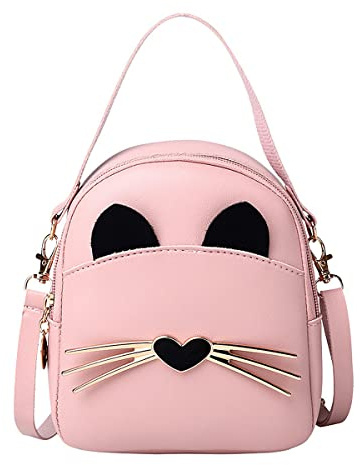 Borsa a tracolla per ragazze, Principessa Borsa per Bambina,alla moda, Mini Piacevole borsa a tracolla,Borse a mano e a spalla piccola ragazza Compleanno Natale Idea Regalo (Rosa)