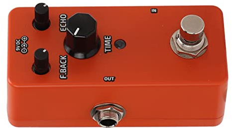 Einzelnes Analoges Delay-Analog-Delay-Effektpedal, Delay-Effektpedal Effektpedal True Bypass Gitarren-Soundprozessor-Zubehör Orange