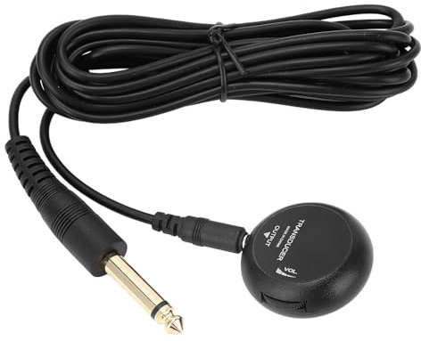 Pastilla Piezoeléctrica, Volumen Ajustable, Mini Micrófono de Contacto Autoadhesivo para Guitarra Acústica, Ukelele, Violín, Amplificación de Sonido