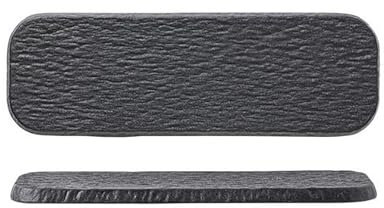 YuanSpring lámina Platos de cerámica Tablas de Embutidos en Blanco y Negro Bandejas de Pizarra para quesos Bandejas para Servir Bandejas de Piedra para Servir Fuentes de Pizarra(White,24.8cm)