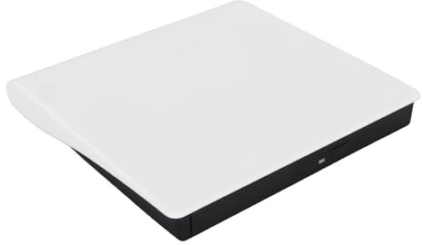 Extern DVD-enhet, DVD-brännare USB C Stötsäker Upp Till 5 Gbps överföringshastigheter Hög Kompatibilitet för Netbook för PC (Vit)