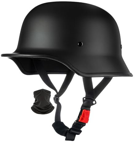 Fahrradhelm Halbschalenhelm Helm Retro Halbhelme Motorradhelm Brain-Cap Halbschale Fahrradhelm Herren Chopper Helm Moped Helm Chopper Helm Für Erwachsene Roller-Helm Damen 57-64cm(A1,M=(57~58CM))