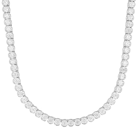 JOOP! Collier 925 Sterling Silber Damen Halsschmuck, mit Zirkonia synth., 42+3 cm, Weiß, Kommt in Schmuck Geschenk Box, 2038911