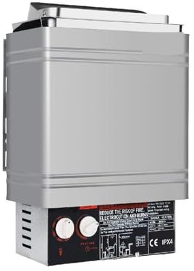 Riscaldatore per uso interno, 2/3/6/9KW Riscaldatore for Sauna Controller Interno/Esterno, Stufa Elettrica Forno di Riscaldamento for Sauna Attrezzatura Asciutta per uso ufficio camera da letto(2KW In