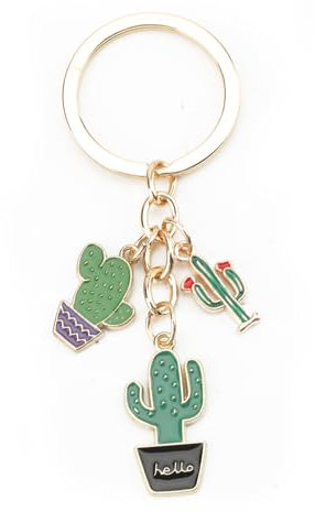 Unique Stainless Steel Cartoon Cactus Keychain, Adorable Bag Charm and Backpack Decor, Perfect Gifts for Women, Birthday Surprises, Friendship Keepsakes, Friend Gifts for Women, Friend Gift