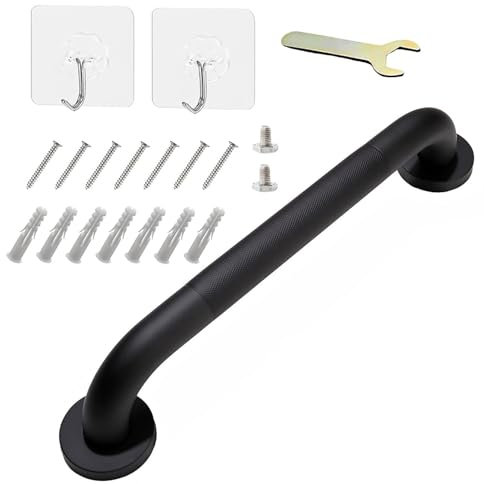 Grab Bar Rail, 300mm 12inch Bathroom Grab Bar, Non-Slip Disability Auxiliary Handle for Kitchen Bedroom Bathtub Shower Steps Indoor Outdoor
