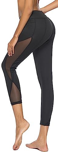 In One Clothing - Damen Leggings für Sport, Fitness, Outdoor und Loungewear, super elastisch und mit hohem Bund für knitterfreien, komfortablen Sitz - in der Farbe schwarz - Grösse M