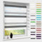 Doppelrollo klemmfix ohne Bohren, Duo Rollos für Fenster & Tür mit Bohren, Weiß Grau Anthrazit B60 x H120cm (Stoffbreite 56cm), Fensterrollo lichtdurchlässig & verdunkelnd, Klemmrollo Sonnenschutz