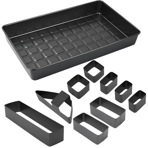 Moule à Gâteau Chiffres et Lettres, 10 Pièces Moule Réglable en Aluminium, Antiadhésif & Résistant à la Chaleur jusqu’à 230 °C, Set Créatif pour Anniversaire, Mariage, Baptême & Fêtes