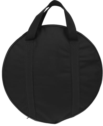 Hemobllo Bolsa para Gong y Platillos, Portátil y Protectora, Funda Pandereta, de Tela Oxford Negra, Cremallera Resistente al Óxido para Transporte