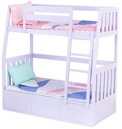 Our Generation - Couchettes de rêve - Accessoires pour poupées de 46 cm - Lit superposé - Ensemble de literie - Meubles pour Maison de poupée - 3 Ans et +