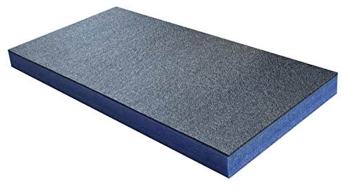 Shadow Foam Medelstort ark – 1 000 mm x 500 mm | Skär och skala av skum för verktygslådor, flygfodral, gör-det-själv- och verktygsförvaringssystem (70 mm, blå)